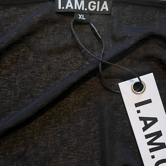 NWT I.AM.GIA Carlotta Cowl Neck Top Black Size XL - Picture 5 of 5